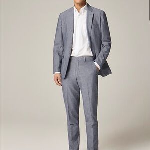 NWOT J.Crew Ludlow Slim-fit unstructured suit jacket in Irish cotton-linen blend